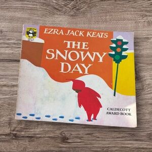 Vintage 'The Snowy Day' Kids Book - Orange, Red, Green 1984